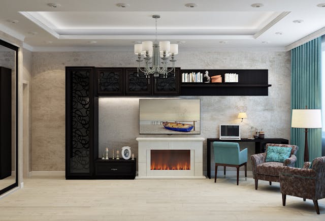 living-room-with-a-fireplace-chairs-and-a-chandelier