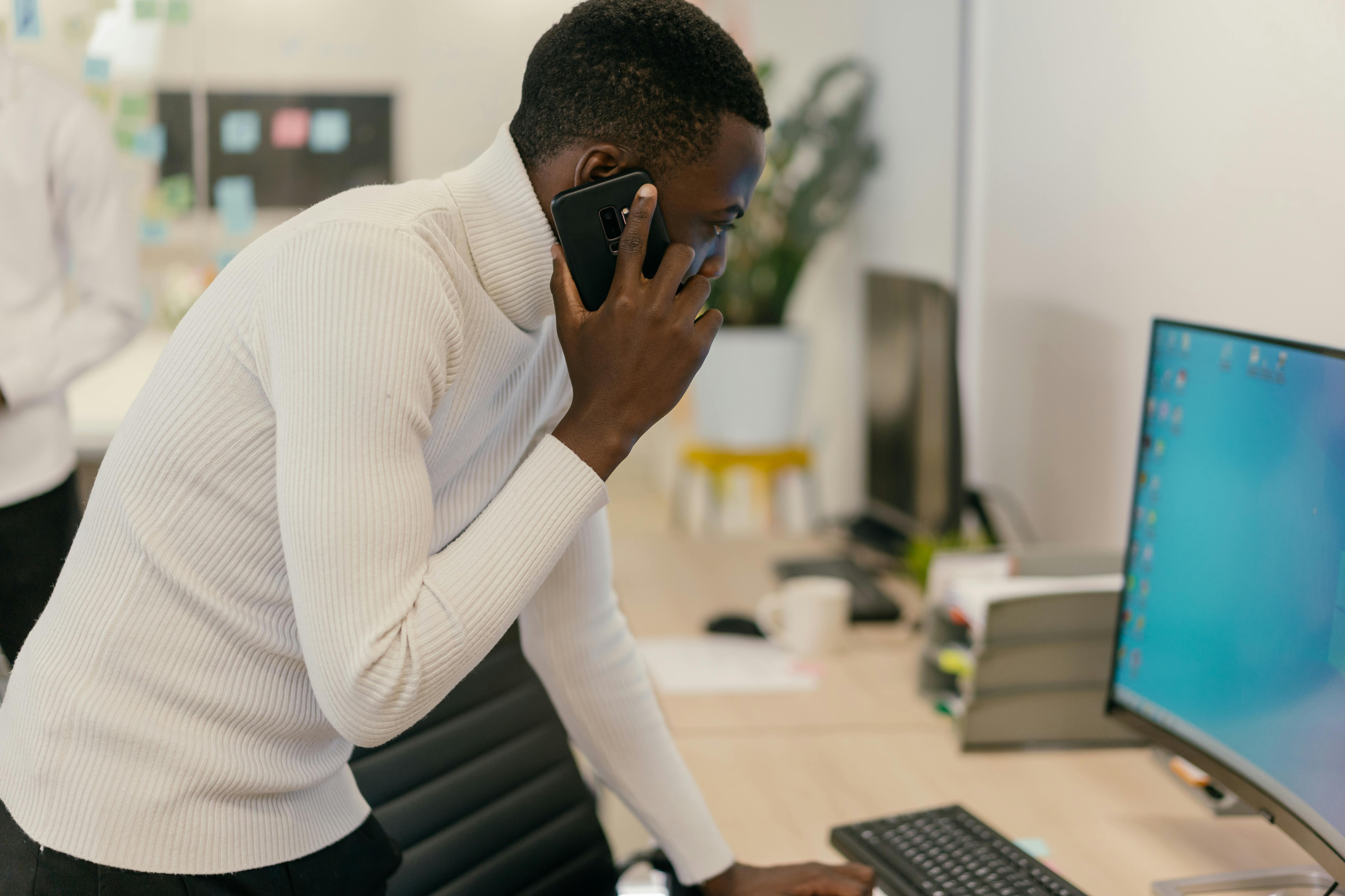 Landlord fielding calls from tenants