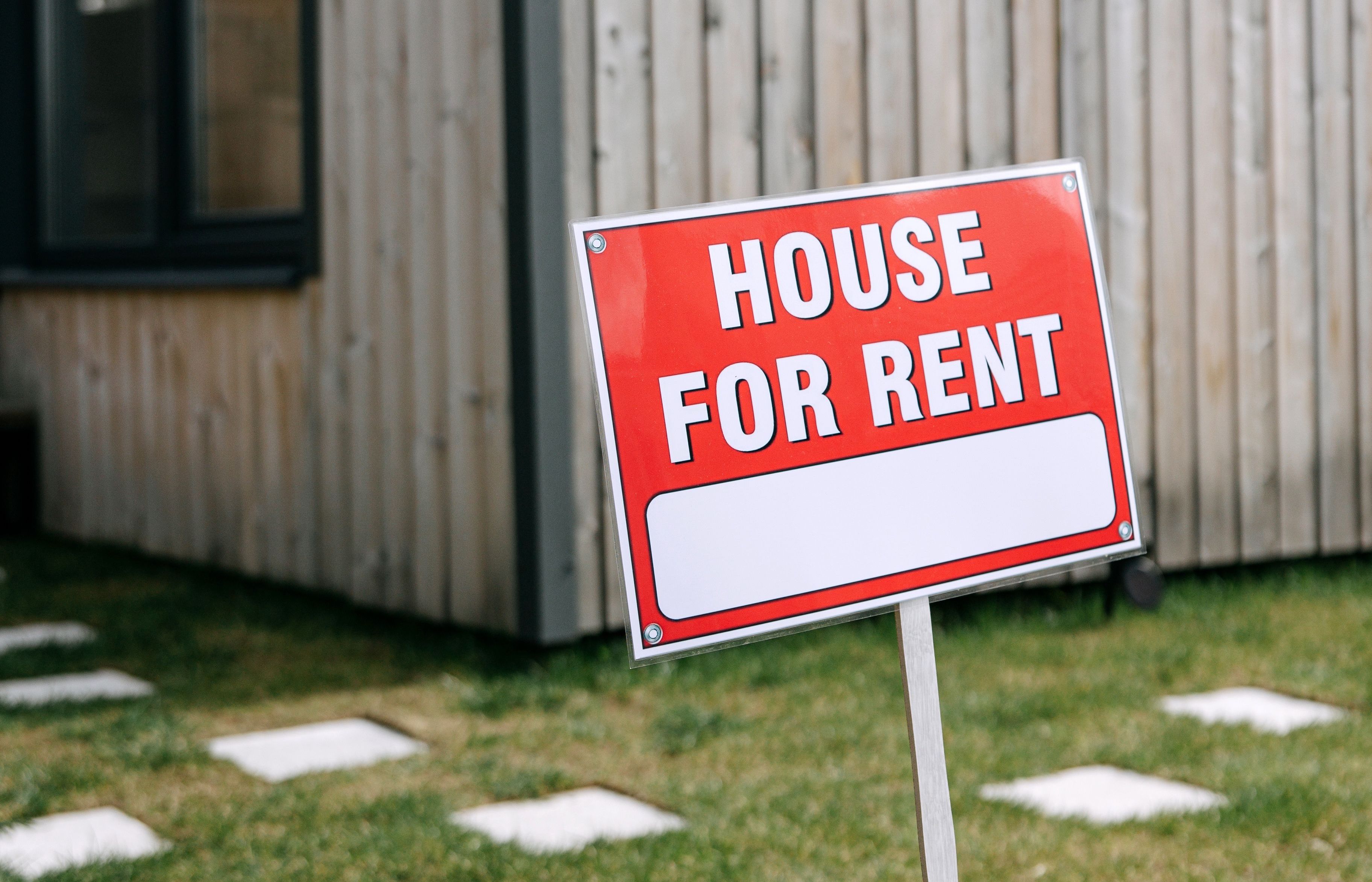 Close up of House For Rent Sign in Tewksbury